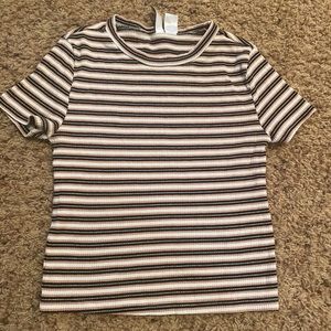 Ribbed striped tee